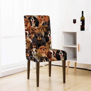 A Bunch Of Cavalier King Charles Spaniels Chair Cover/Great Gift Idea For Dog Lovers