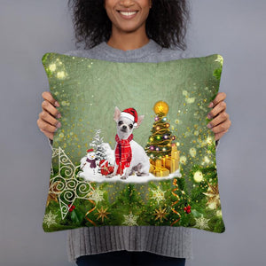 Chihuahua02 Merry Christmas Pillow Case