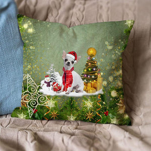 Chihuahua02 Merry Christmas Pillow Case