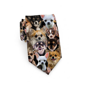 A Bunch Of Chihuahuas Tie For Men/Great Gift Idea For Christmas