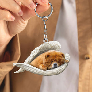 Chow chow Sleeping Angel Acrylic Keychain