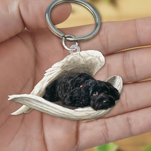 Cockapoo (Black)1 Sleeping Angel Acrylic Keychain