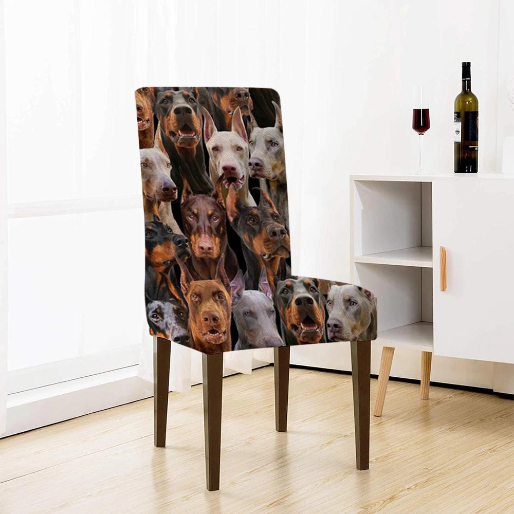 A Bunch Of Doberman Pinchers Chair Cover/Great Gift Idea For Dog Lovers