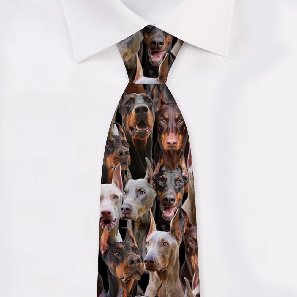 A Bunch Of Doberman Pinchers Tie For Men/Great Gift Idea For Christmas