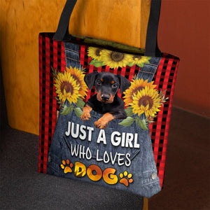 Doberman-Just A Girl Who Loves Dog Tote Bag