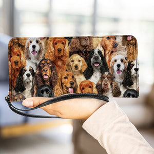 A Bunch Of English Cocker Spaniels Clutch Purse