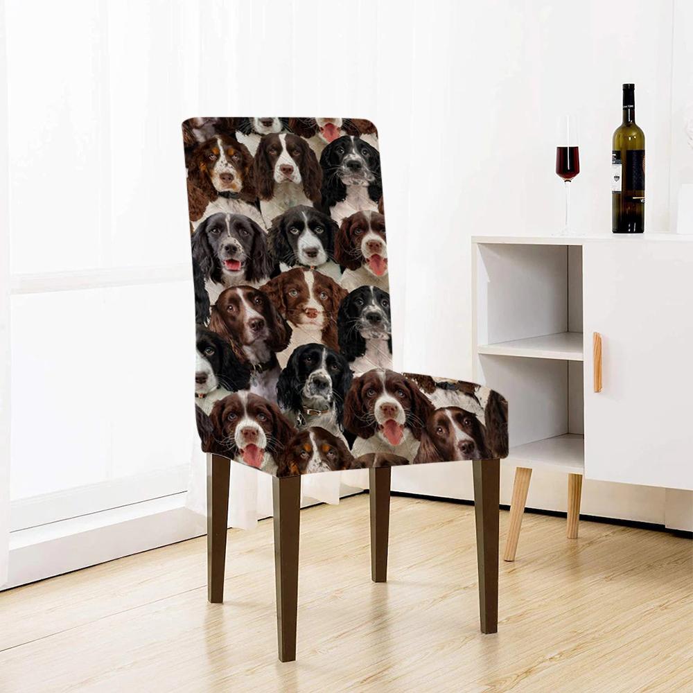 A Bunch Of English Springer Spaniels Chair Cover/Great Gift Idea For Dog Lovers