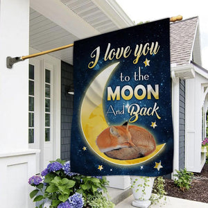 Fox I Love You To The Moon And Back Garden Flag