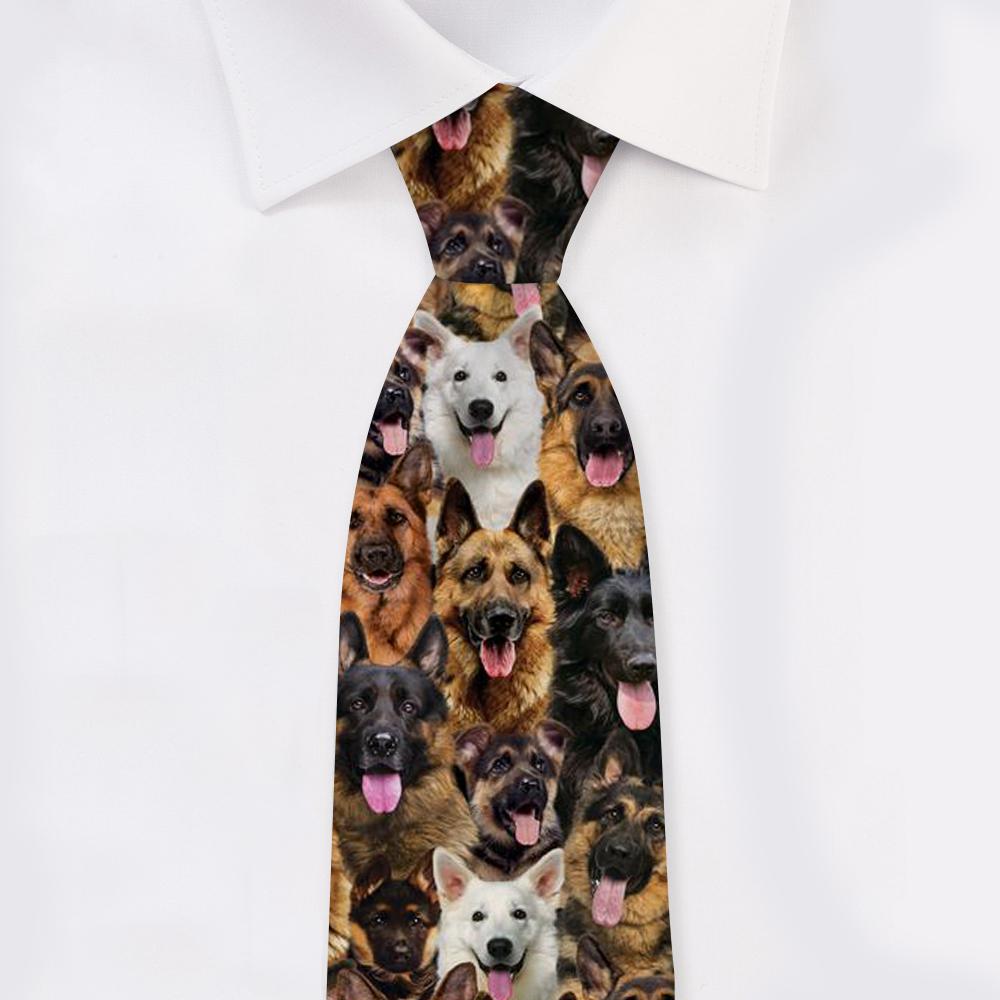 A Bunch Of German Shepherds Tie For Men/Great Gift Idea For Christmas