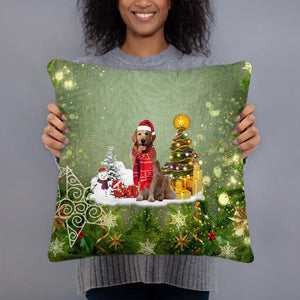 Golden Retriever2 Merry Christmas Pillow Case