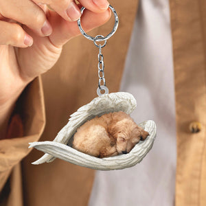 Golden doodle Sleeping Angel Acrylic Keychain