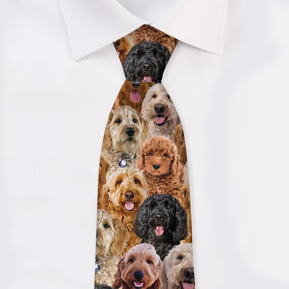 A Bunch Of Goldendoodles Tie For Men/Great Gift Idea For Christmas