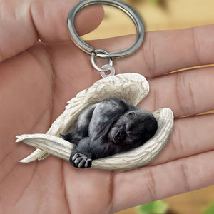 Gorilla Sleeping Angel Acrylic Keychain