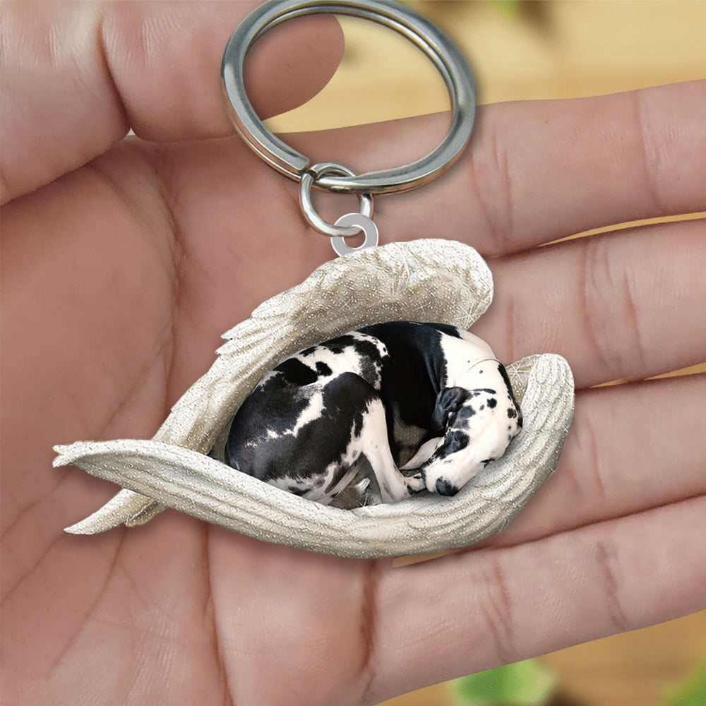 Great dane Sleeping Angel Acrylic Keychain