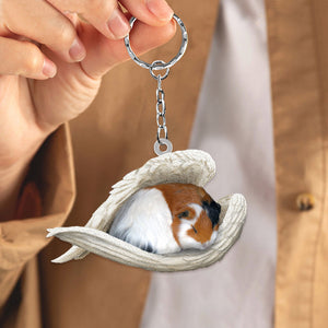 Guinea pig Sleeping Angel Acrylic Keychain