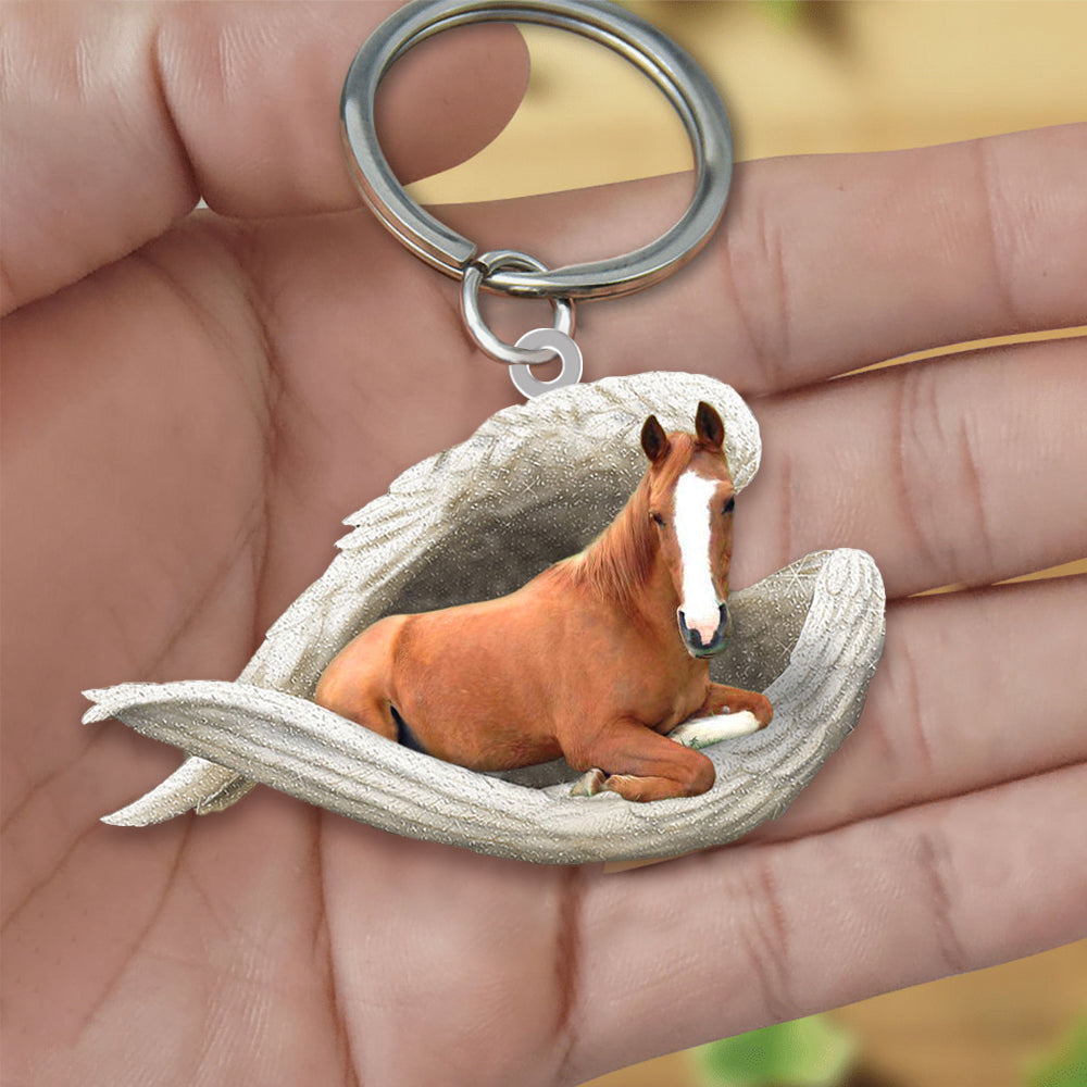 Horse 2 Sleeping Angel Acrylic Keychain