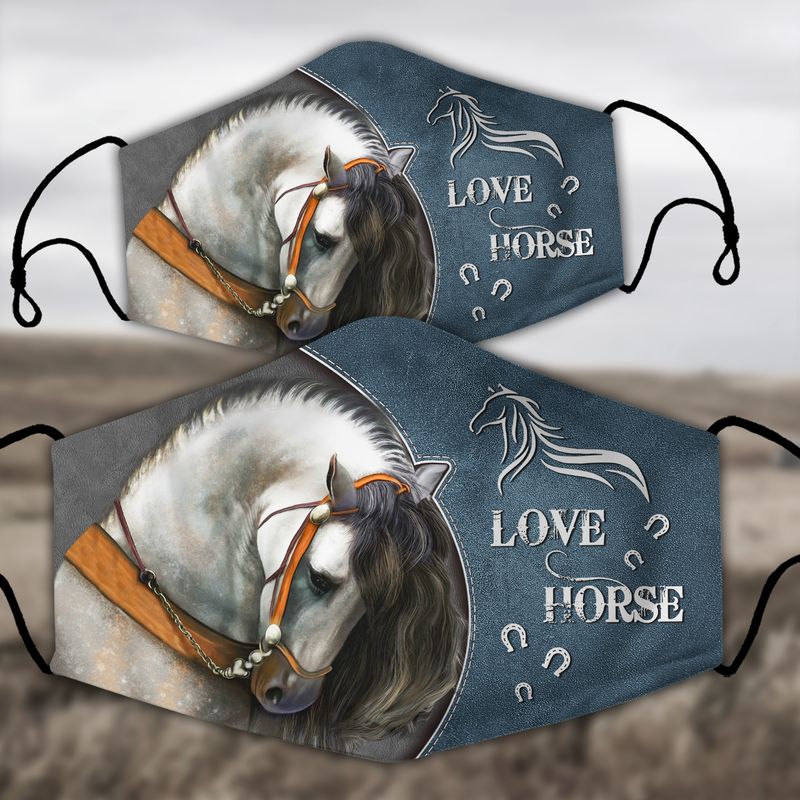 LOVE HORSE10 Face Mask