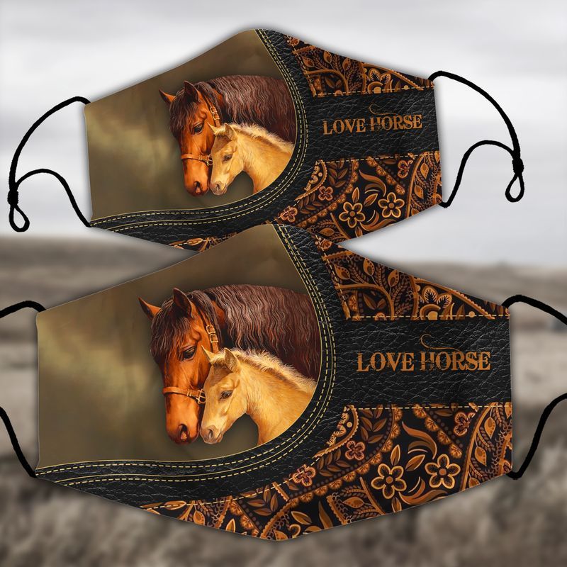 LOVE HORSE09 Face Mask