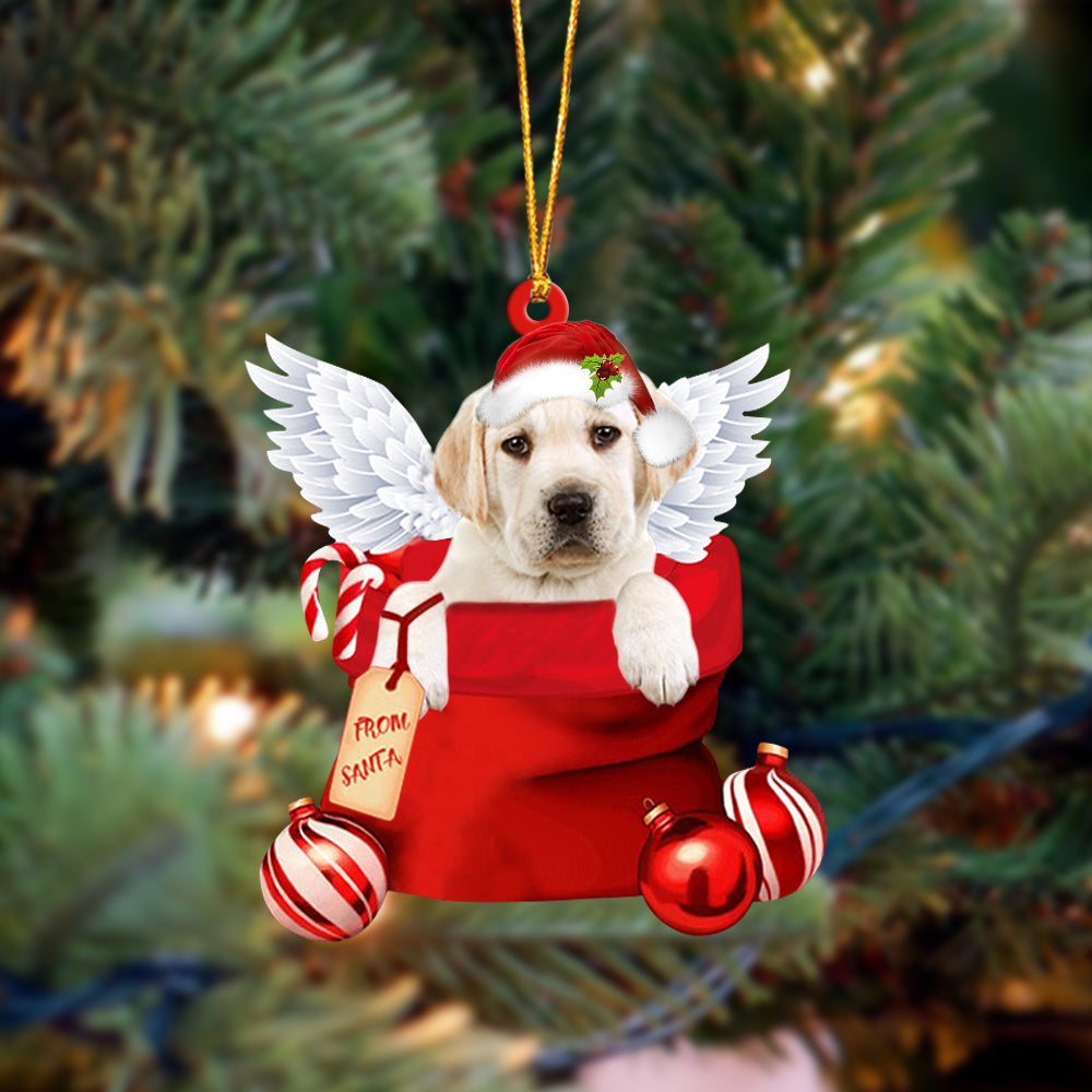 Labrador Retriever08 Angel Gift From Santa Christmas Ornament