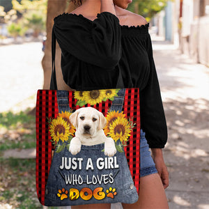 Labrador Retriever 2-Just A Girl Who Loves Dog Tote Bag