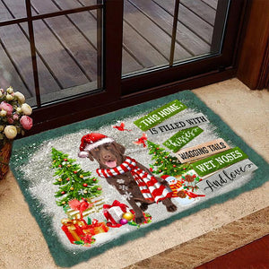 This Home Is Filled With Kisses/Chocolate Labrador Retriever 02 Doormat