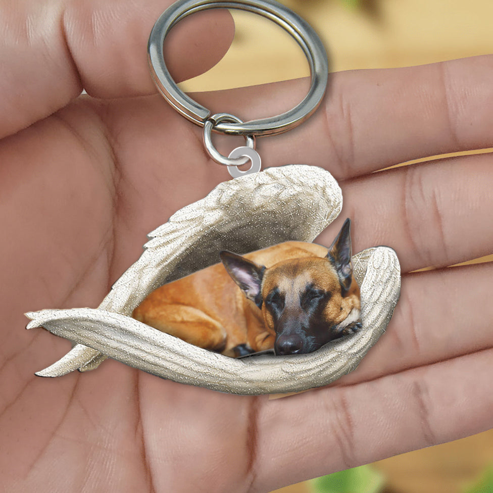 Malinois1 Sleeping Angel Acrylic Keychain