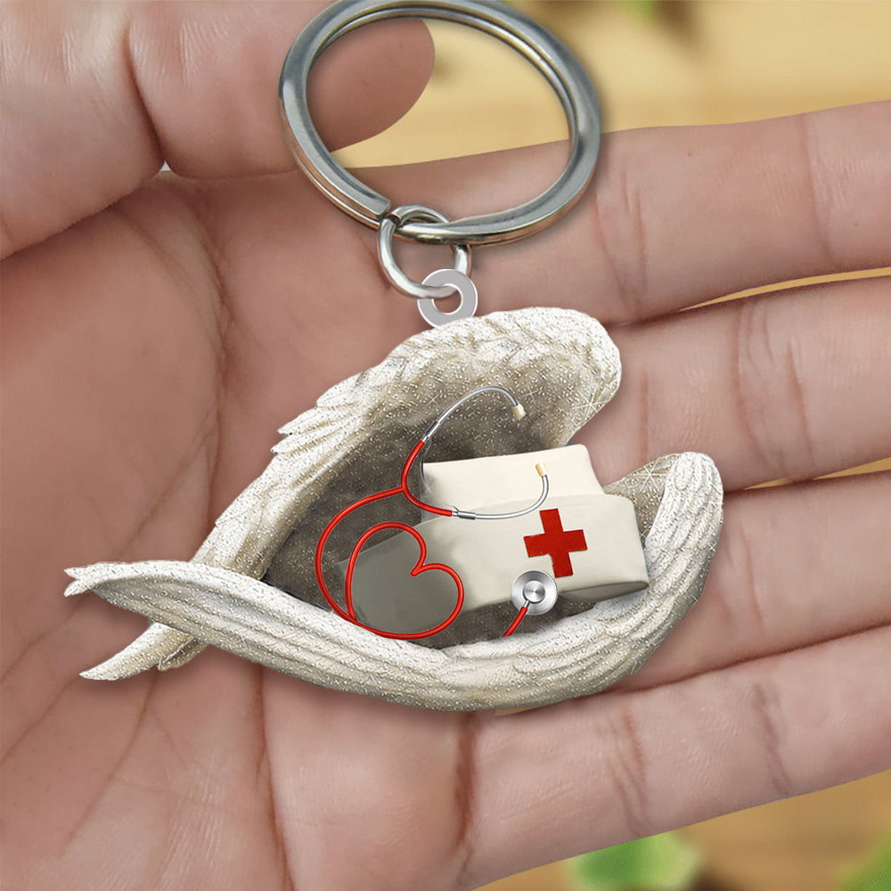 Nurse Sleeping Angel Acrylic Keychain