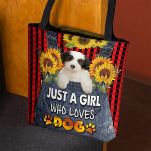 Old English Sheepdog-Just A Girl Who Loves Dog Tote Bag