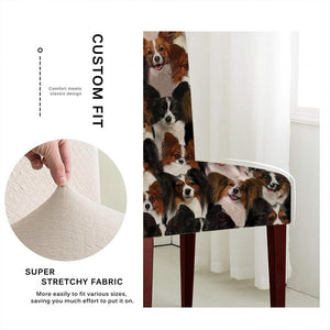 A Bunch Of Papillons Chair Cover/Great Gift Idea For Dog Lovers