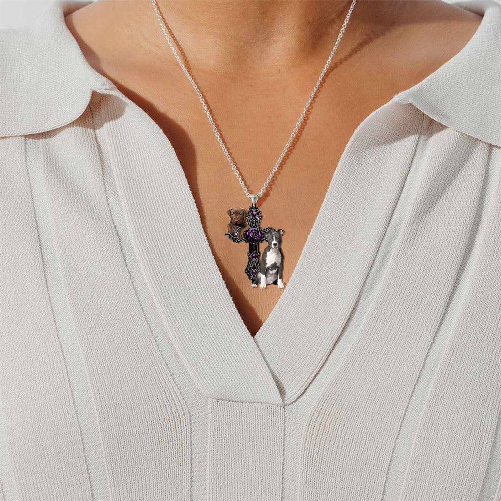 Pitbull Pray For God Stainless Steel Necklace