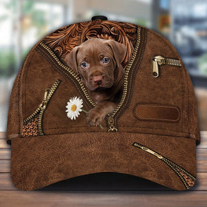 Pitbull03 Holding Daisy Unisex Cap