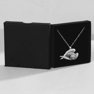 Poodle Sleeping Angel Necklace