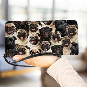 A Bunch Of Pugs Clutch Purse