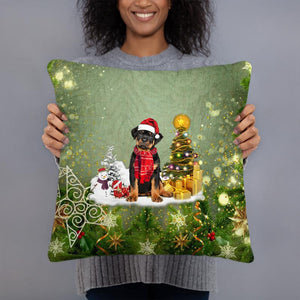 Rottweiler Merry Christmas Pillow Case