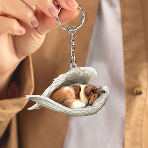 Rough Collie1 Sleeping Angel Acrylic Keychain