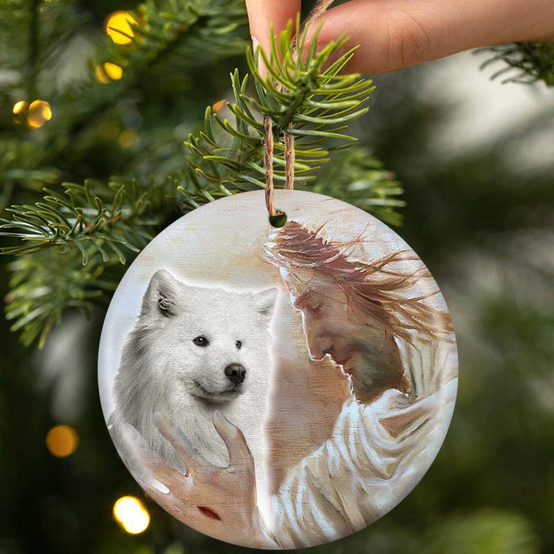 Samoyed christmas ornament sales