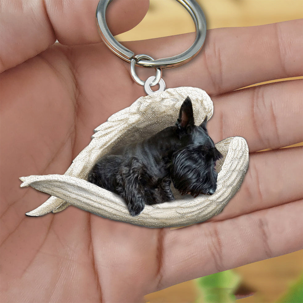 Scottish terrier Sleeping Angel Acrylic Keychain