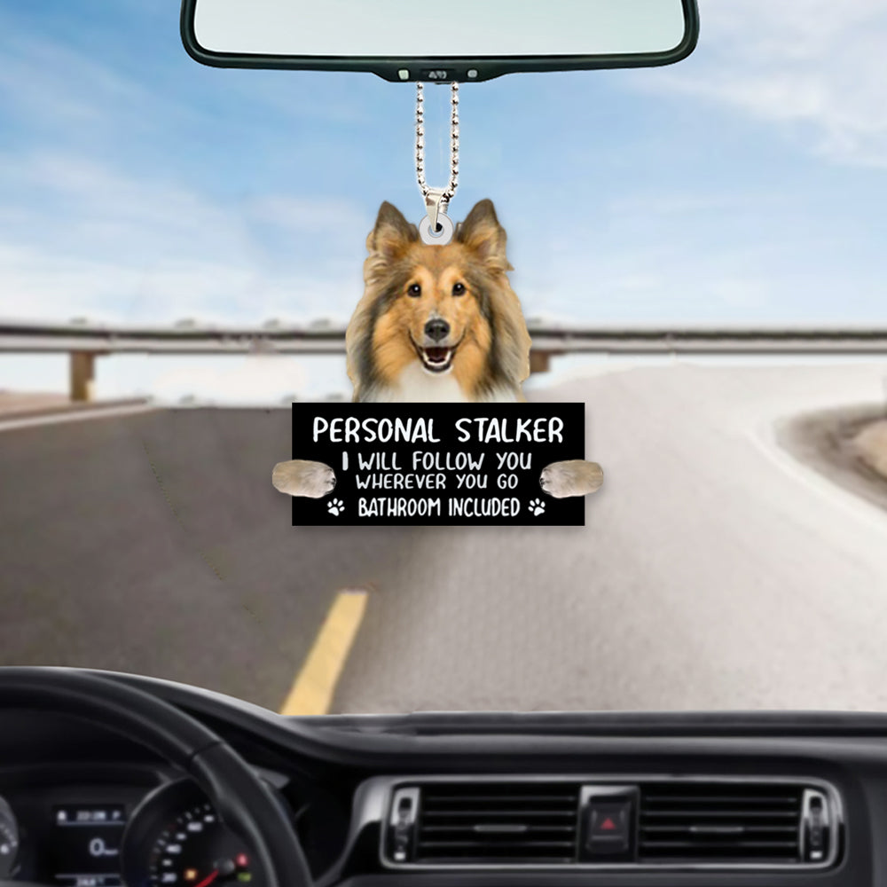 Shetland Sheepdog Personal Stalker Car Hanging Ornament