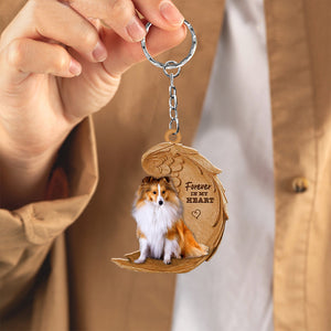 Shetland Sheepdog In My Heart Flat Acrylic Keychain