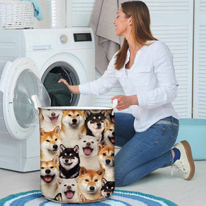 A Bunch Of Shiba Inus Laundry Basket