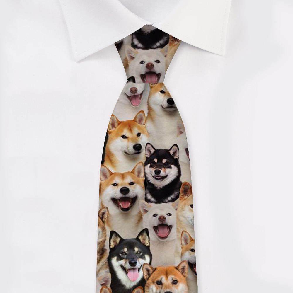 A Bunch Of Shiba Inus Tie For Men/Great Gift Idea For Christmas