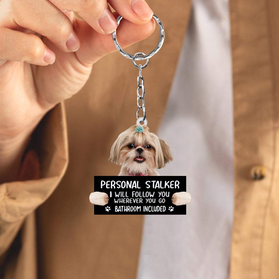 Shih Tzu02 Personal Stalker Acrylic Keychain