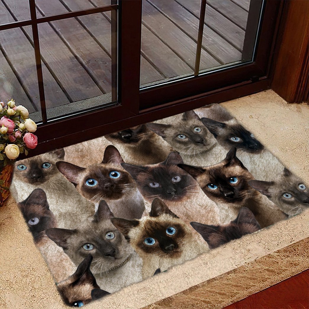 A Bunch Of Siamese Cats Doormat