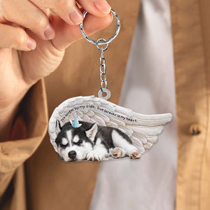 Siberian Husky Sleeping Angel - Forever In My Heart Acrylic Keychain