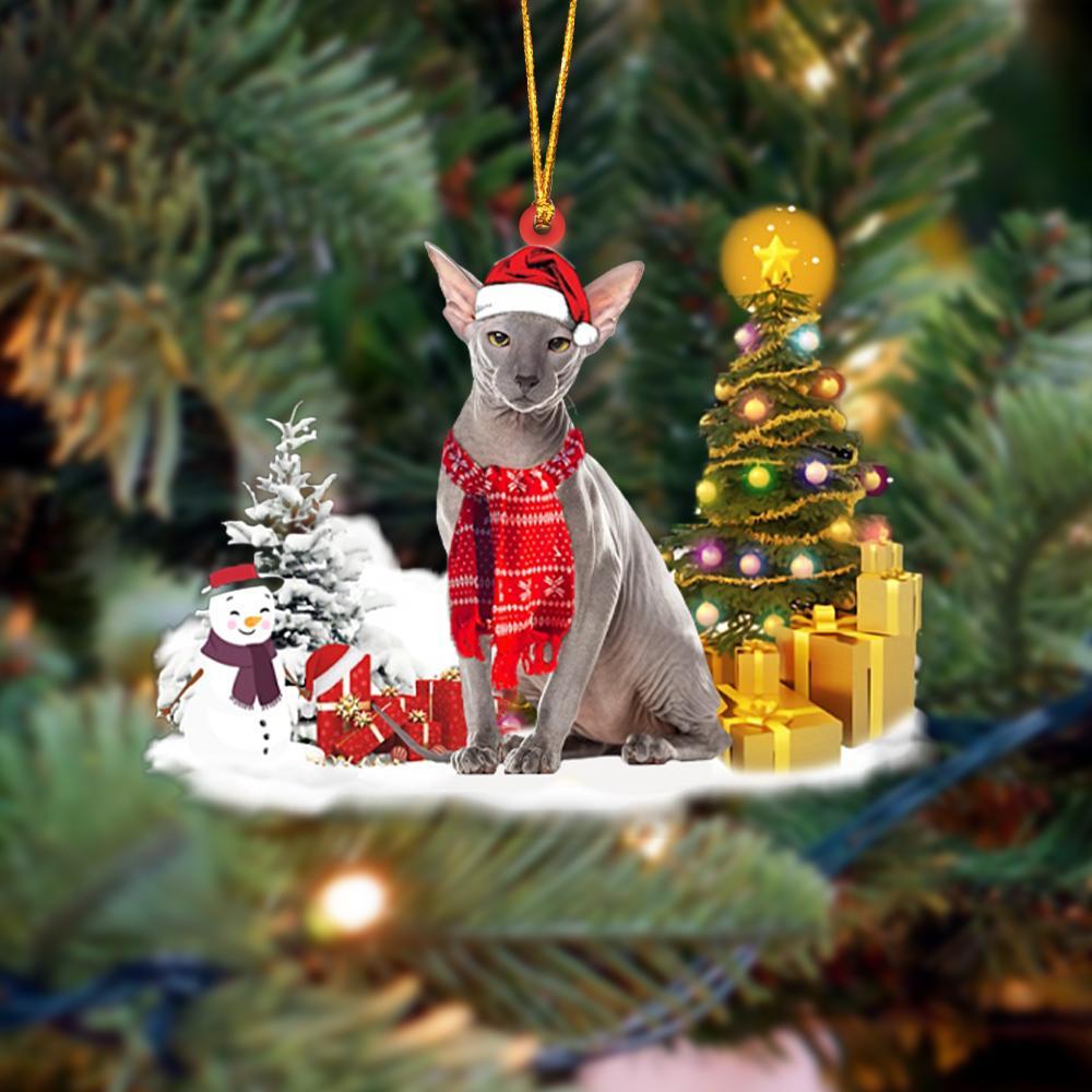 Sphynx Cat Christmas Ornament