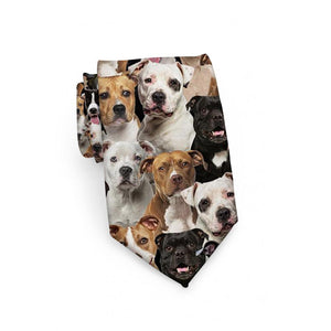 A Bunch Of Staffordshire Bull Terriers Tie For Men/Great Gift Idea For Christmas