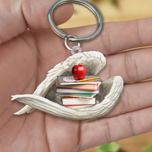 Teacher Sleeping Angel Acrylic Keychain