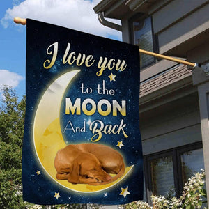 Vizsla I Love You To The Moon And Back Garden Flag