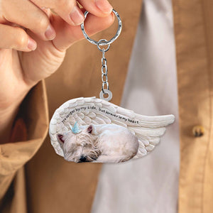 West Highland White Terrier Sleeping Angel - Forever In My Heart Acrylic Keychain