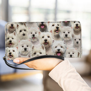 A Bunch Of West Highland White Terriers Clutch Purse